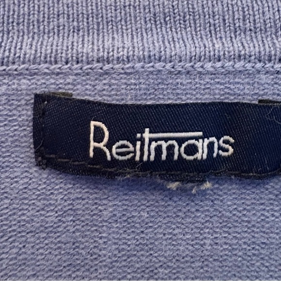 Blue Button-Up Sweater with Floral Detail - Picture 2 of 4